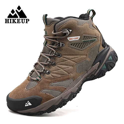 Winter Boot Men Outdoor Hiking Boots Suede High Top Leather Outdoor Trekking Sneakers Mens Mountain Tactical Boots